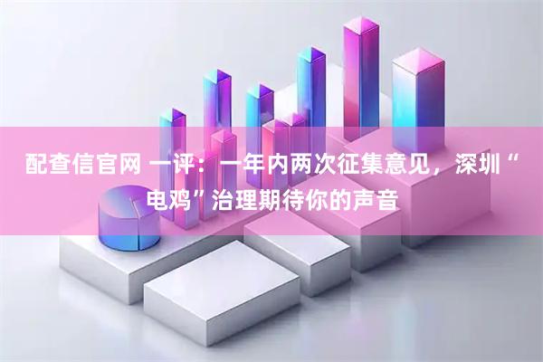 配查信官网 一评：一年内两次征集意见，深圳“电鸡”治理期待你的声音